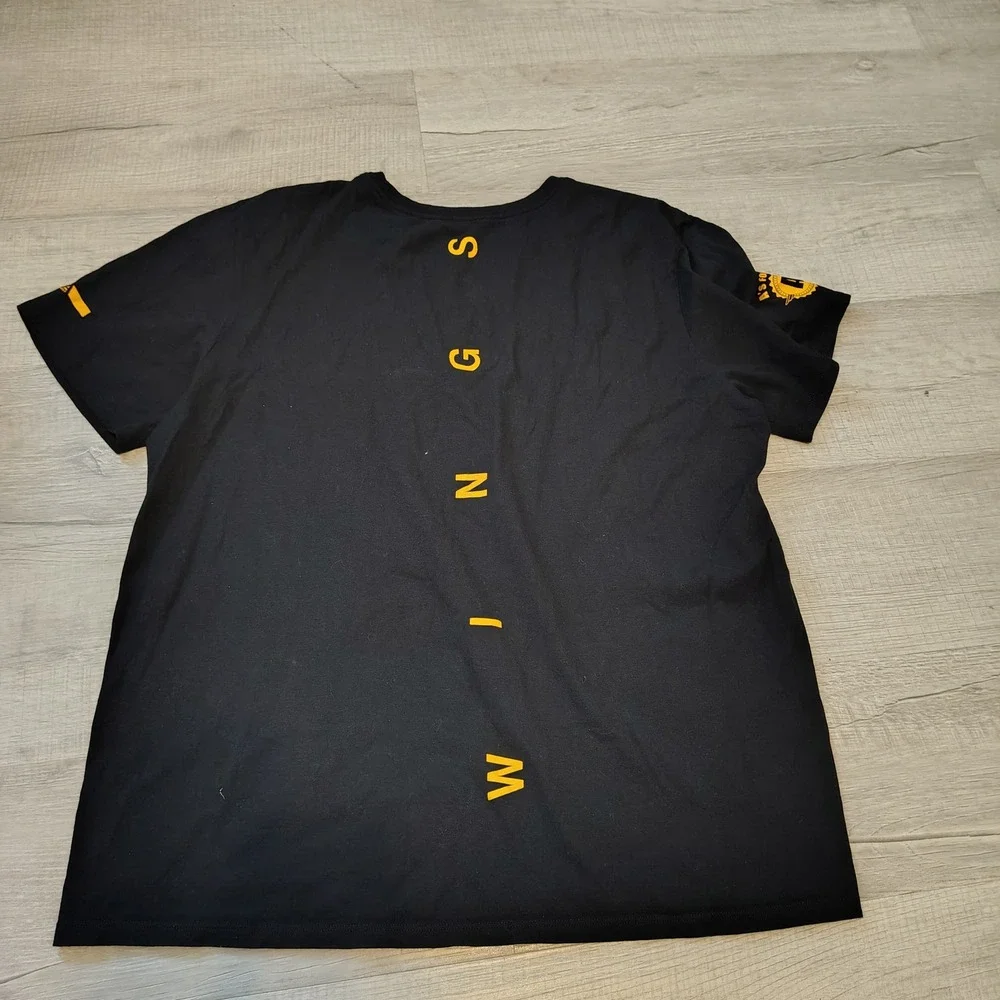 Jordan Wings As For Js Villa Join The Movement Black Yellow T-Shirt Mens XL